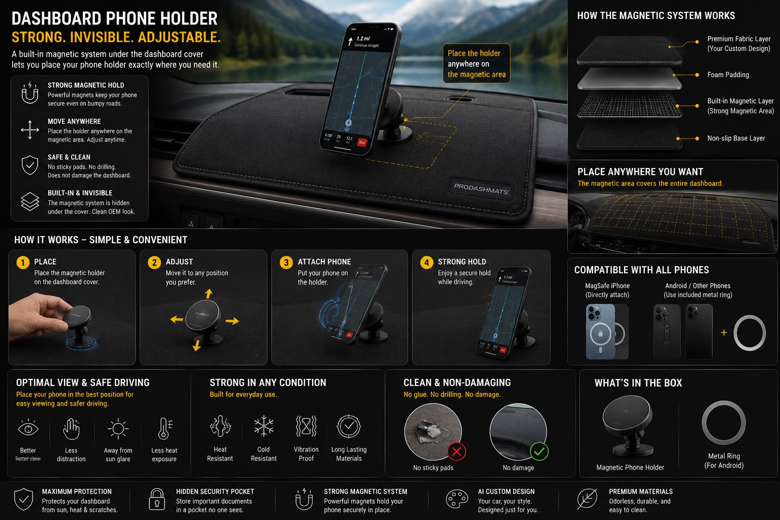 Dashboard Phone Holder