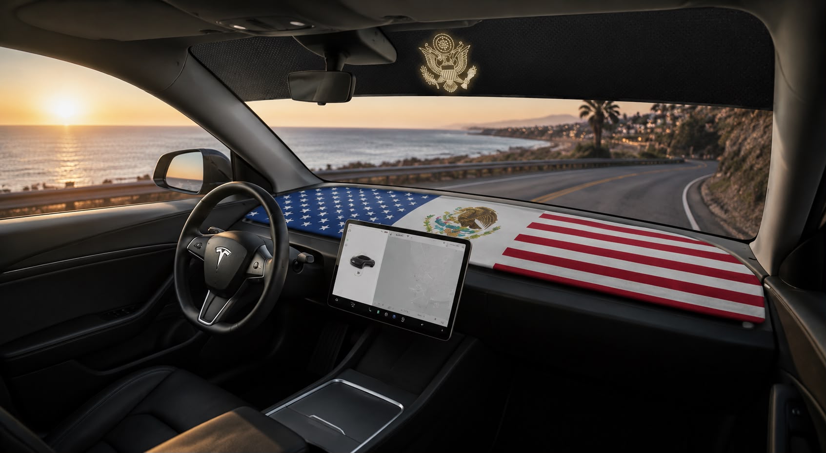 American Flag Edition Custom Dashboard Mat