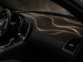 Champagne wave dashboard mat fitted in a car's cabin